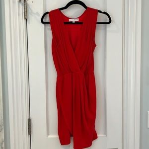 Amanda Uprichard red satin mini dress